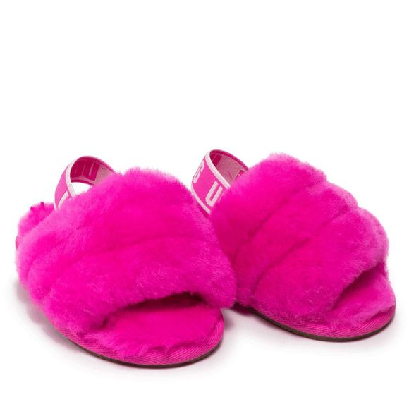UGG Kids Slippers in Vibrant Pink - Picture 6 of 9